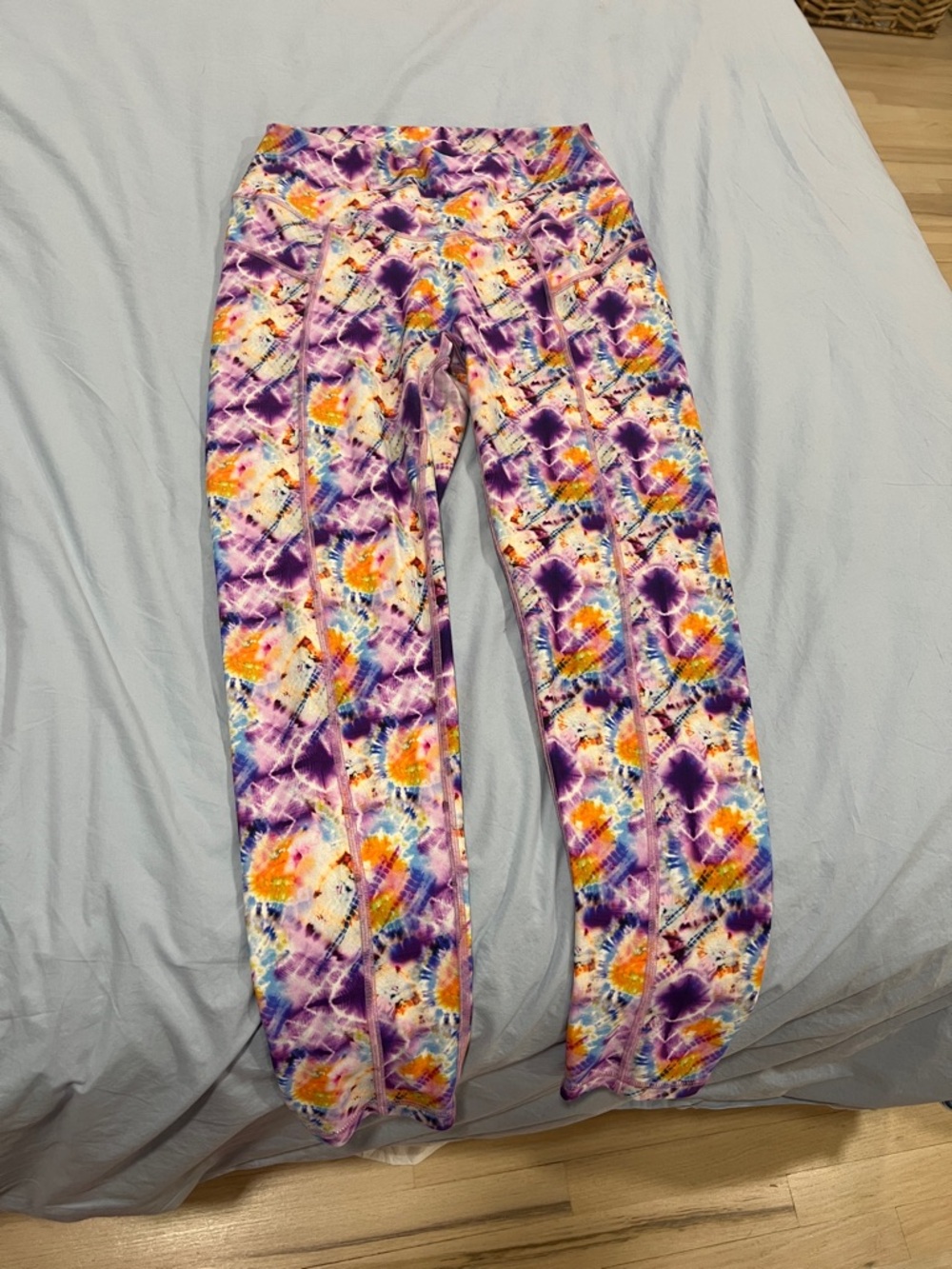 Tie-Dye Purple & Orange Active Leggings